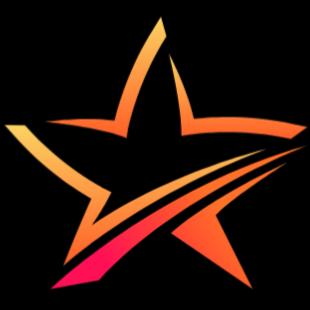 Lesson Star logo - orange gradient star icon